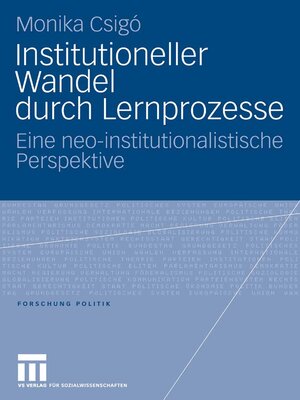 cover image of Institutioneller Wandel durch Lernprozesse